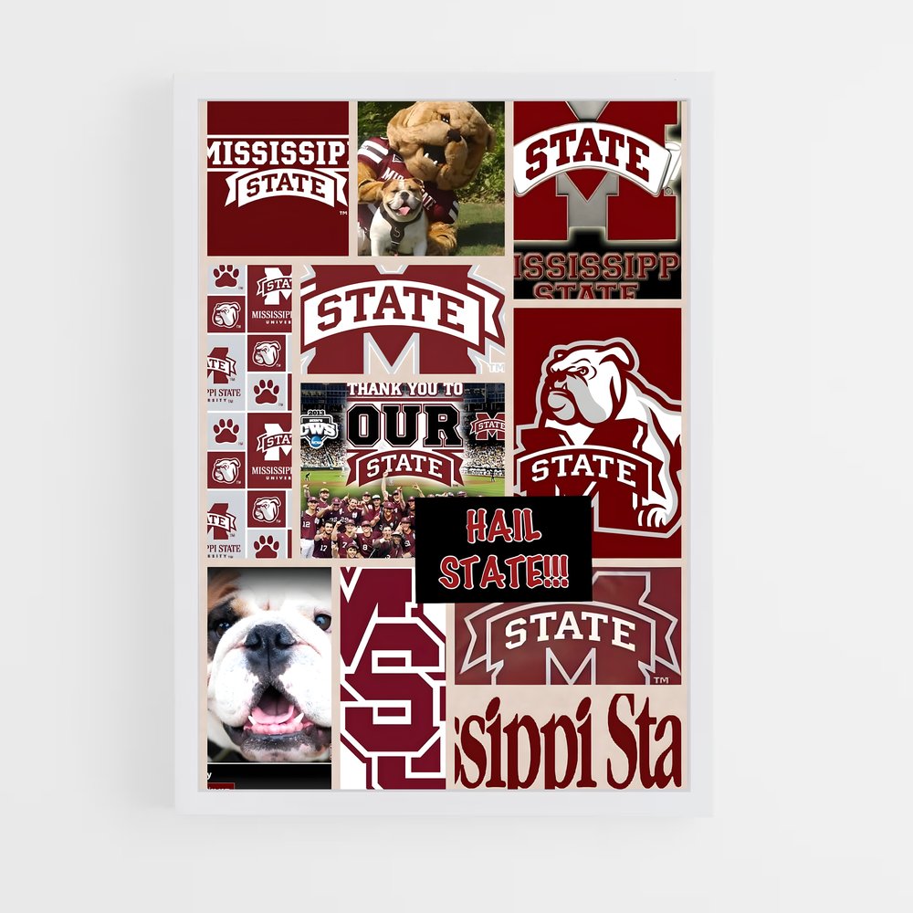 Poster Bulldog Spirit – affiche Baseball (vue 3)